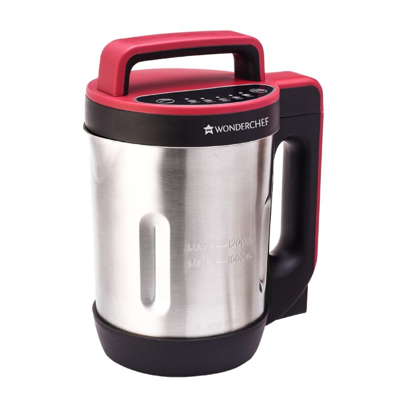 NEO Automatic Soup Maker | 1.0 Litre | 800W Heater | SS Blades & Bowl (Jug) | Soup in just 20 mins | 2 Years Warranty | Red & Black - Image 6