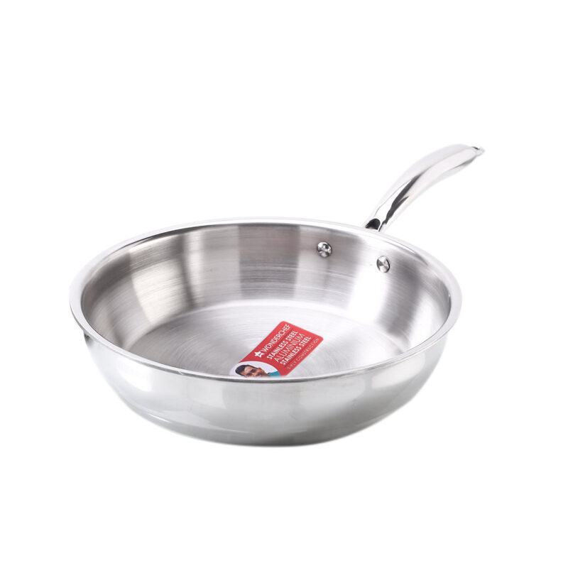 Nigella Tri-ply Stainless Steel 26 cm Fry Pan | 2.6 Litres | 2.5 mm Thickness | With Induction base | Compatible with all cooktops | Riveted Cool-Touch Handle | 10 Year Warranty - Image 7