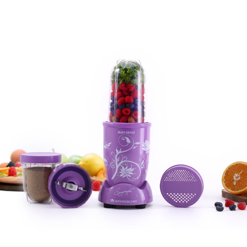 Nutri Blend Orchid, 22000 RPM 100% Full Copper Motor, 2 Unbreakable Jars, 400 W, 2 Years Warranty, Recipe book by Chef Sanjeev Kapoor, Orchid - Image 8