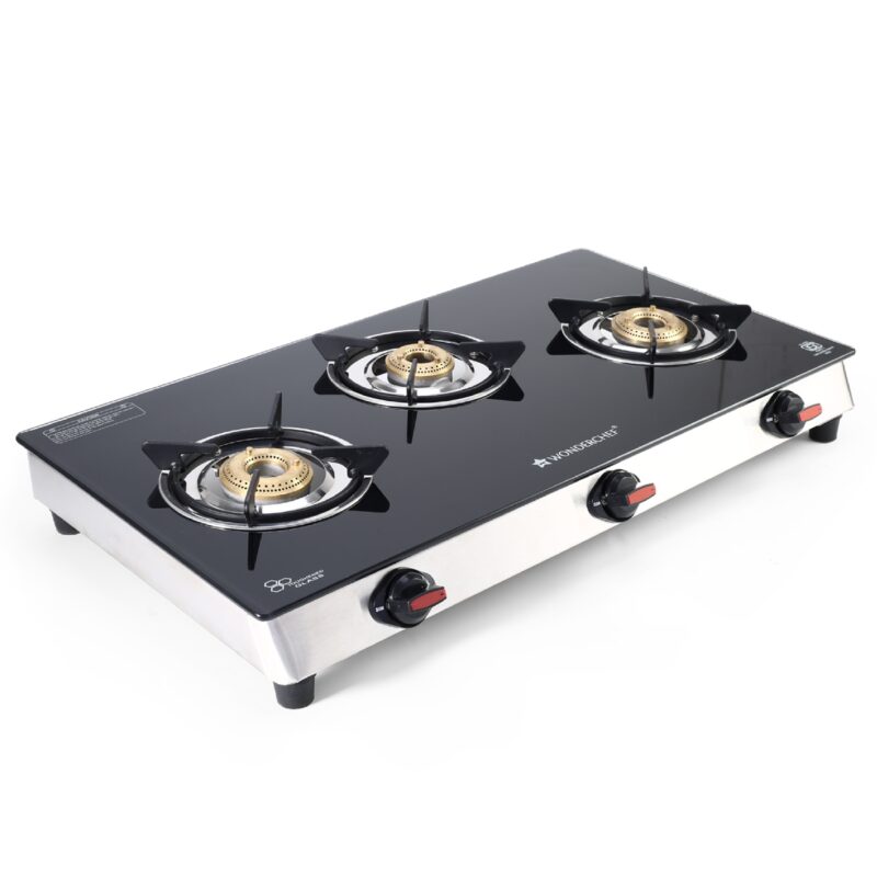 Galaxy 3 Burner Auto Cooktop | 6mm Toughened Glass | Piezo Auto Ignition | 2 Years Warranty - Image 8