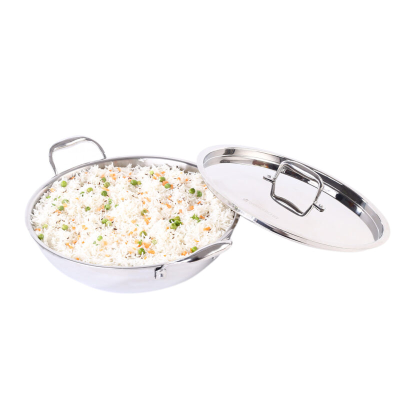 Nigella Tri-Ply Stainless Steel 30 cm Kadhai with Lid | 4.6 Litres | 2.6mm Thickness | Kadhai with Induction base | Compatible with all cooktops | Riveted Cool-Touch Handle | 10 Year Warranty - Image 7