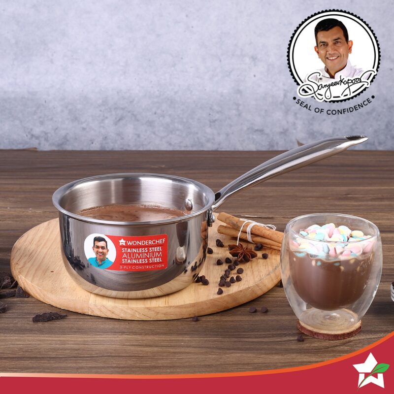 Nigella Tri-Ply 18 cm Sauce Pan | 2.2 Liters | 2.5 mm Thickness | Silver | 10 Years Warranty - Image 2