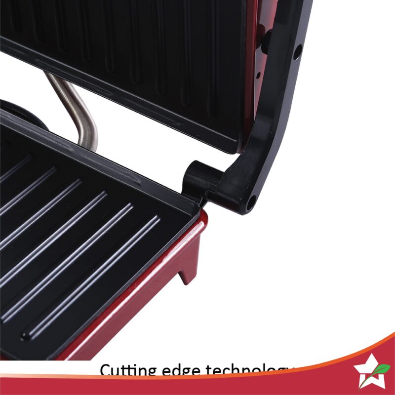 Sanjeev Kapoor Tandoor Mini Plus | Crimson Edge Electric Contact Grill & Sandwich Maker| 3-in-1 Toaster, Griller & Sandwich Maker| Cool Touch Handle|Auto Shut Off | 1 Year Warranty| Red - Image 4