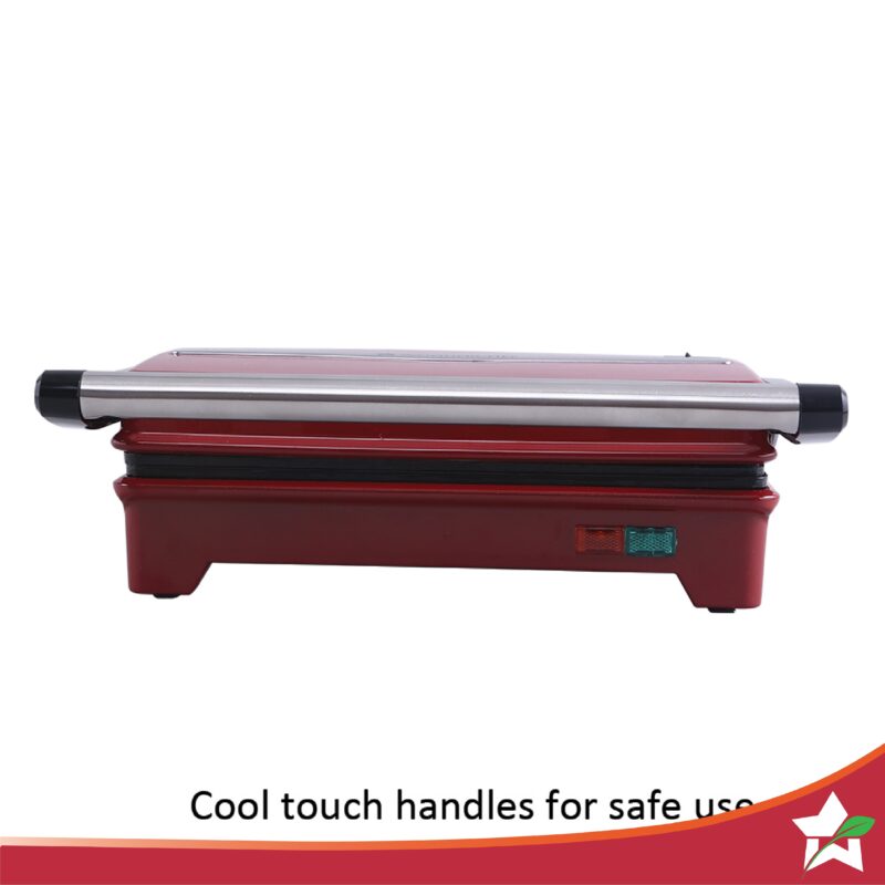Sanjeev Kapoor Tandoor Mini Plus | Crimson Edge Electric Contact Grill & Sandwich Maker| 3-in-1 Toaster, Griller & Sandwich Maker| Cool Touch Handle|Auto Shut Off | 1 Year Warranty| Red - Image 5