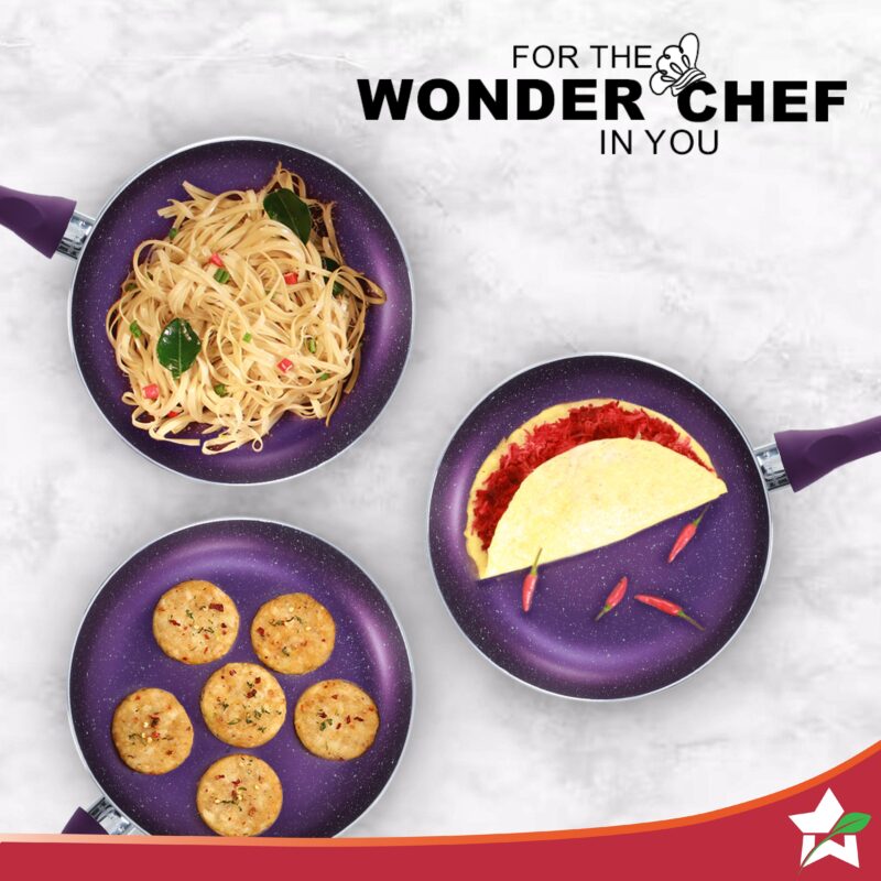 Orchid Fry Pan 24cm + Austin Serving Casserole Set of 2, Gift Combo, For Family and Friends, Gift for Diwali and Other Festivals, House Warming - Image 5