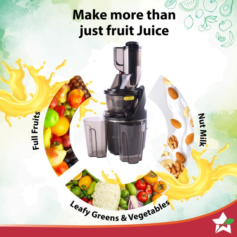 Regalia Full Fruit Cold Press Slow Juicer | 55 RPM Slow Juicer Retains Higher Nutrients | 240W powerful DC motor | Easy to Clean | 5-Year Motor Warranty - Image 5
