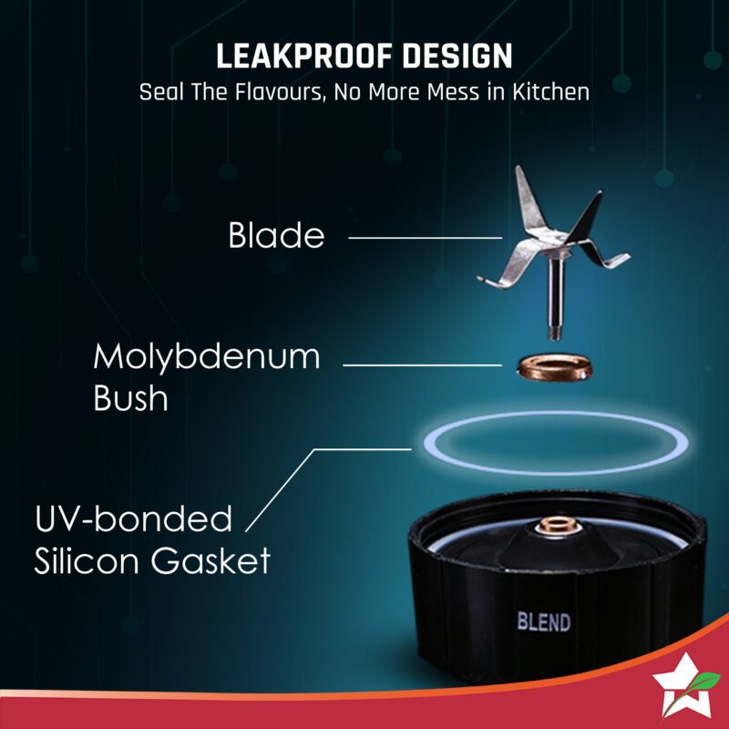 Nutri Blend Smart 3 Jar Automatic Mixer Grinder with Dual Pulse Function|22000 RPM|100% Full Copper Motor|2 Unbreakable Jars|500 W|2 Years Warranty|Recipe book by Chef Sanjeev Kapoor| Black - Image 9