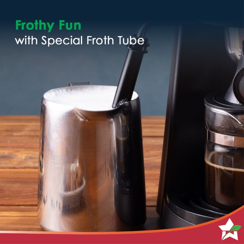 Regenta Espresso Coffee Maker, 5-bar with Steamer, Make Espressos, Cappuccinos & Lattes at Home, With Steamer, Metal Porta Filter, Temperature Dial, 2 Years Warranty - Image 4