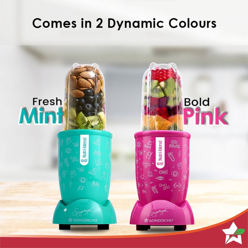 Nutri-blend GO, 22000 RPM 100% Full Copper Motor, 1 Unbreakable Jar, 400 W, 2 Years Warranty, Recipe book by Chef Sanjeev Kapoor, Mint - Image 7