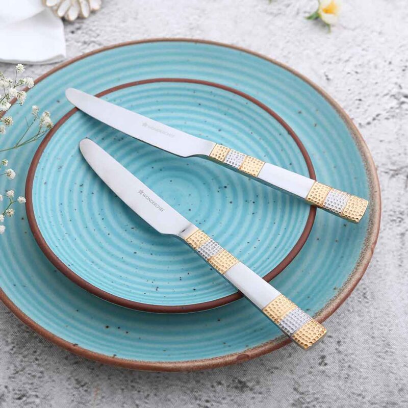 Roma Dinner Knife - Gold Plated - Set of 2pcs - Image 5