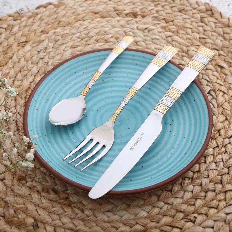 Roma Dinner Knife - Gold Plated - Set of 2pcs - Image 4