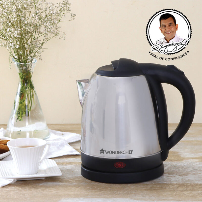 Prato Automatic Stainless Steel Cordless Electric Kettle, 1.5 Litres, Built-in Metal Filter, 304 Stainless Steel Interior, Ergonomic Handle Design, 1000W, 2 Years Warranty - Image 2