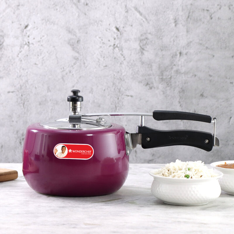 Regalia Induction Base 3L Pressure Cooker with Inner Lid, 2 Years Warranty, Purple - Image 4