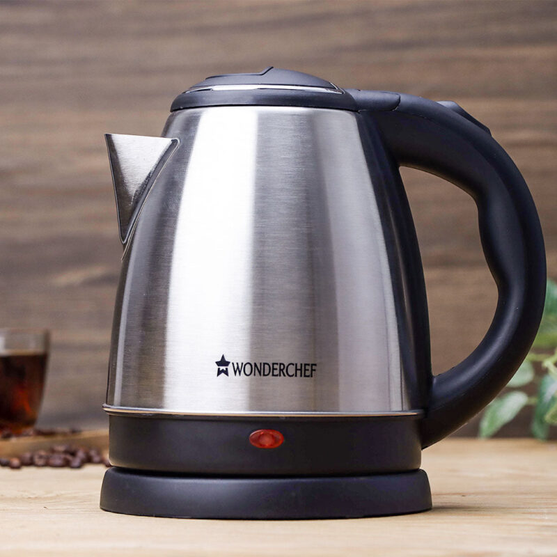 Wonderchef Renewed Crescent Electric Kettle | Stainless Steel | 1.5 Litres | Safety Locking Lid - Image 6
