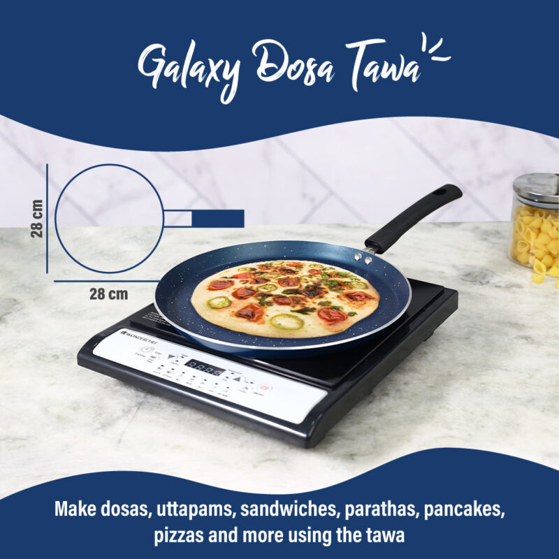 Wonderchef Renewed Galaxy Dosa Tawa | 28cm | Cool Touch Bakelite Handles | Pure Grade Aluminum | PFOA Free - Image 2