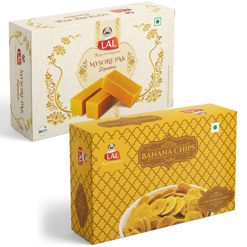 Mysore pak signature 400g and Banana chips salted 250g - Image 2