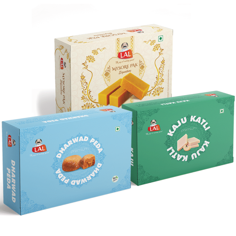 Mysore pak signature 400g, Dharwad peda 400g and Kaju katli 400g - Image 2