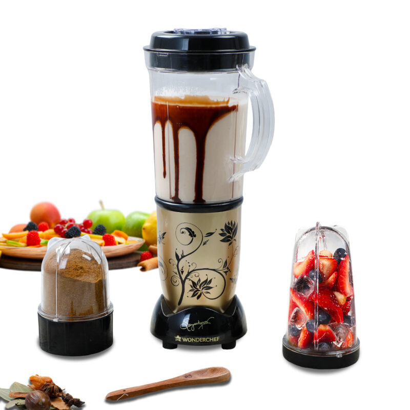 Nutri-blend Juicer, Mixer, Grinder, Blender & Smoothie Maker | 500W 22000 RPM 100% Full Copper Motor | Stainless steel Blades | 3 unbreakable jars | 2 Years warranty | Recipe book by Chef Sanjeev Kapoor | Champagne - Image 7