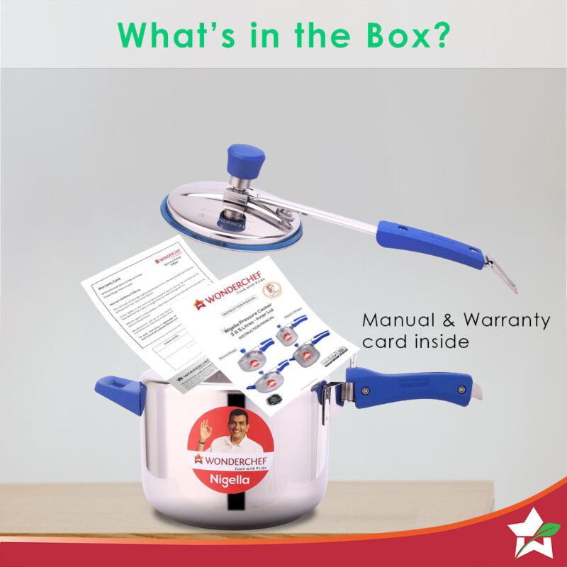 Nigella Inner Lid 5L Stainless Steel Pressure cooker, Gas Stove & Induction Friendly, Silver, 5 year warranty , ISI Certified - Image 5