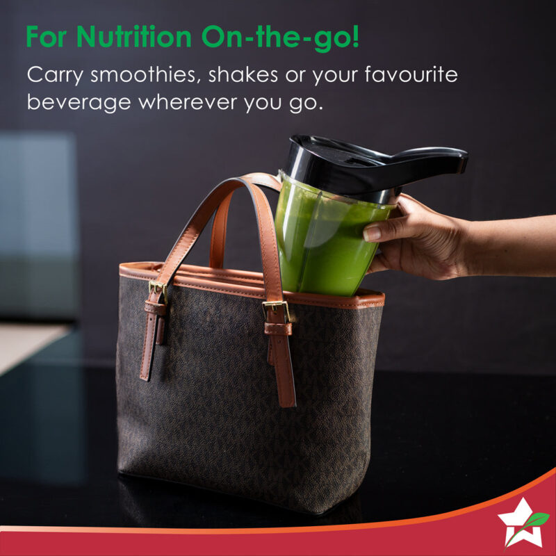 Nutri-blend Storm 1200W | 100% Copper Motor | Sharp 6-wing Stainless Steel Blade | Masalas, Chutney, Nuts, Crush Ice | 2 Jars | 22000 RPM | Sipper Attachment | 2 Year Warranty - Image 6