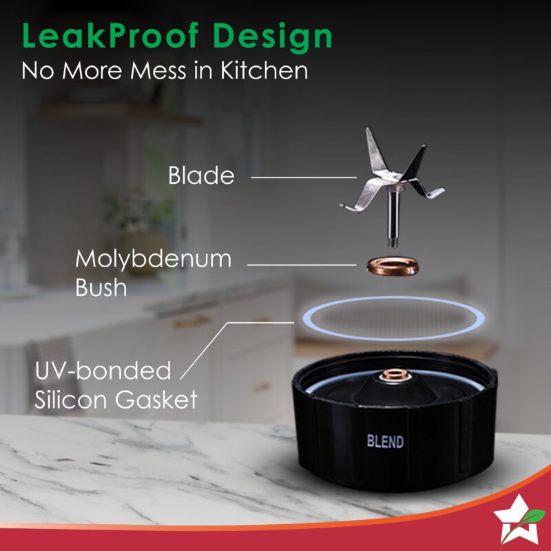 Nutri-blend SMART Automatic Mixer Grinder with Dual Pulse Function|22000 RPM|100% Full Copper Motor|2 Unbreakable Jars| 500 Watt| 2 Years Warranty| Recipe book by Chef Sanjeev Kapoor| Black - Image 5