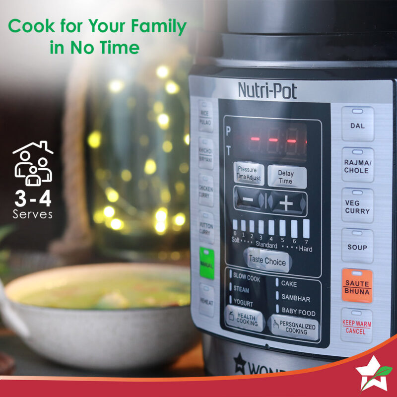Wonderchef Renewed Nutri-Pot | 6L | Electric Pressure Cooker with 7-in-1 Functions - Image 6