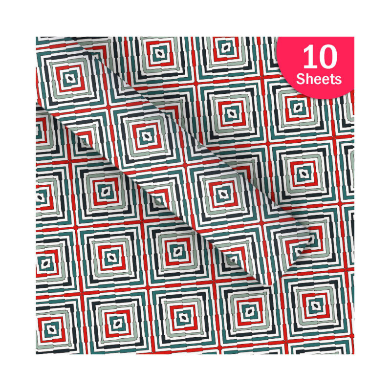 Paperpep Multicolor Abstract Print Gift Wrapping Paper 19"X29" Pack Of 10 Sheets For Gift Packing Birthday, Anniversary, Diwali, Christmas, All Occasions & Events, Crafts, Return Gifts