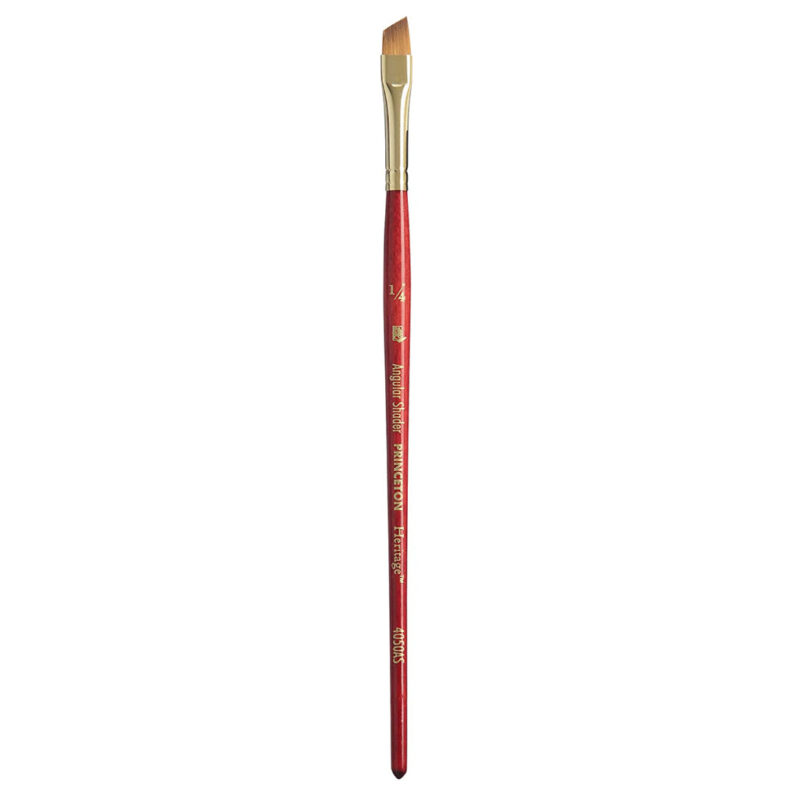 Princeton Heritage Short Handle Angle Shader Paint Brush (Size-1/4 Inches)