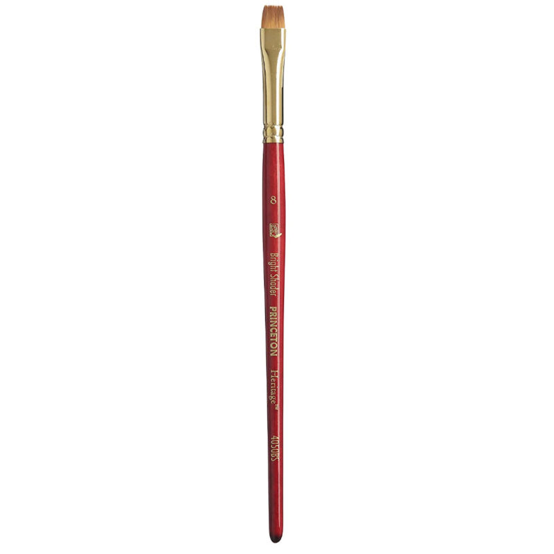 Princeton Heritage Short Handle Bright Shader Paint Brush (Size-8)