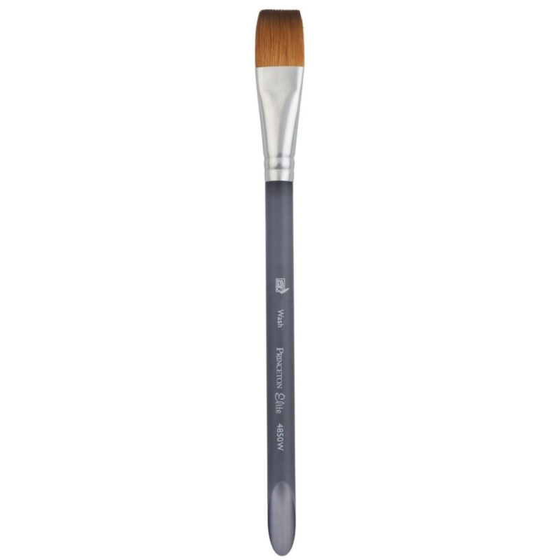 Princeton Series 4850 Elite Synthetic Kolinsky Sable Brush - Wash - Short Handle - Size: 1/2"