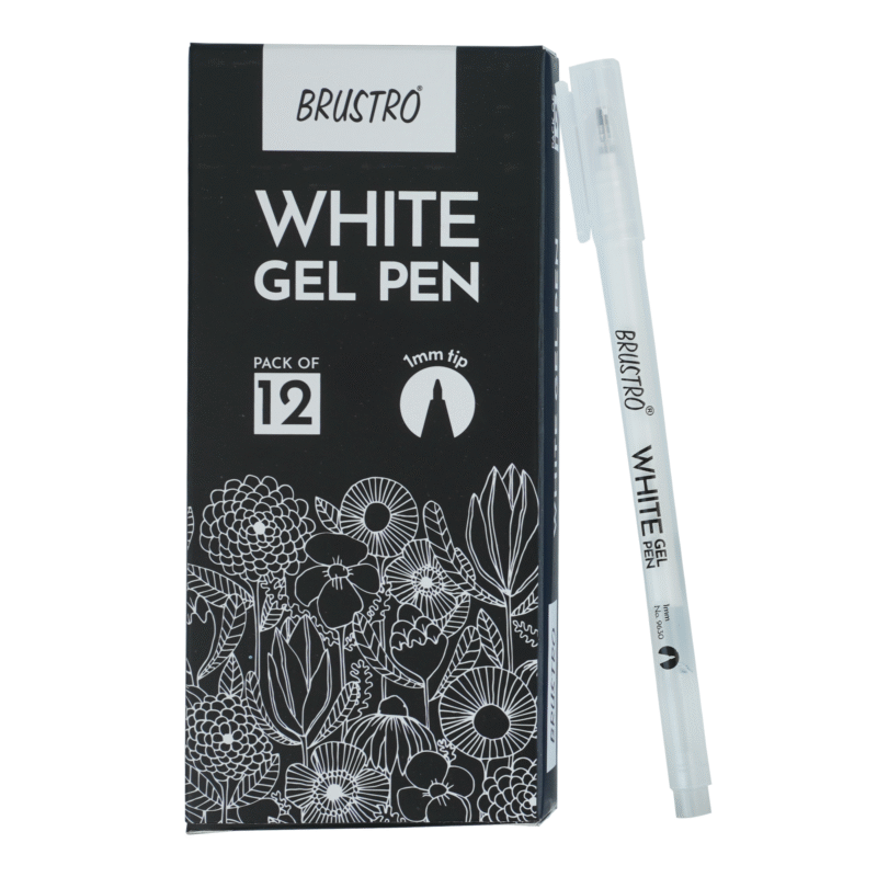 Brustro White Gel Pen Pack of 12 - Image 3