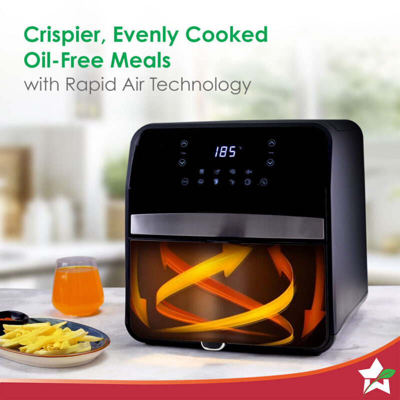 Regenta Digital Air Fryer with Window | 1800W, 6.5L | Rapid Air Technology | Auto Resume & Shut-off | Touch Screen | Fry, Bake, Grill, Roast | 2 Year Warranty - Image 4