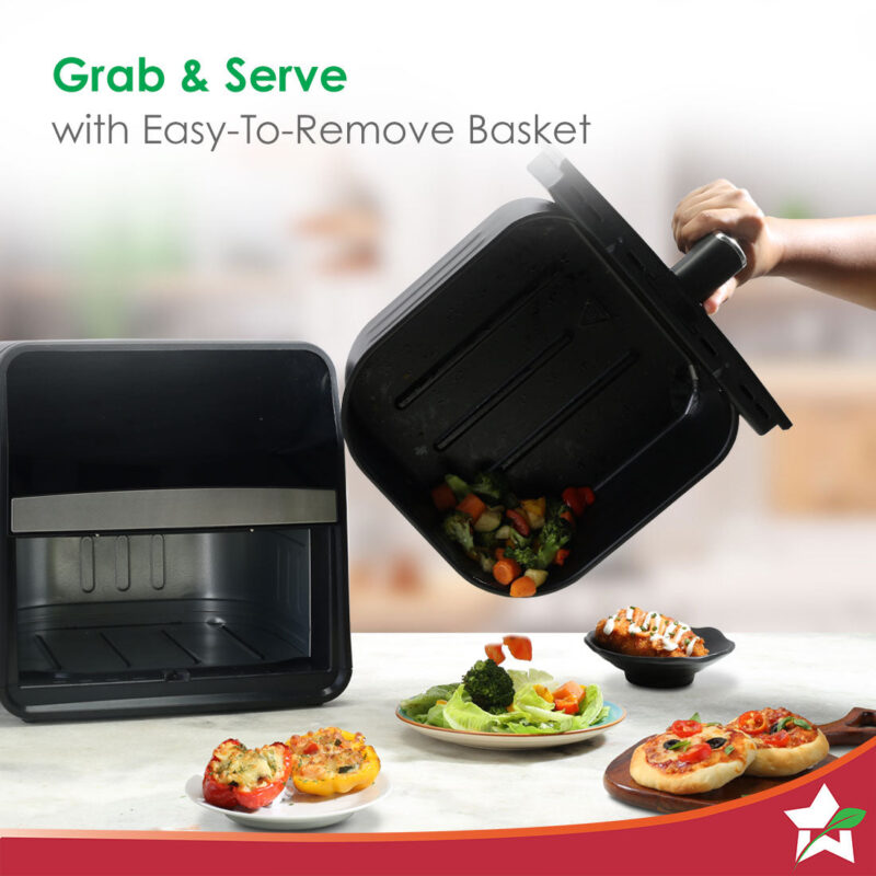 Regenta Digital Air Fryer with Window | 1800W, 6.5L | Rapid Air Technology | Auto Resume & Shut-off | Touch Screen | Fry, Bake, Grill, Roast | 2 Year Warranty - Image 7