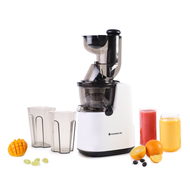 Regenta Full Fruit Juicer | Professional Cold Press | High Juice Yield | 240W | 55 RPM | Fine Strainer | All-in-1 Fruit & Vegetable Juicer | White | 2 Year Warranty - Image 8
