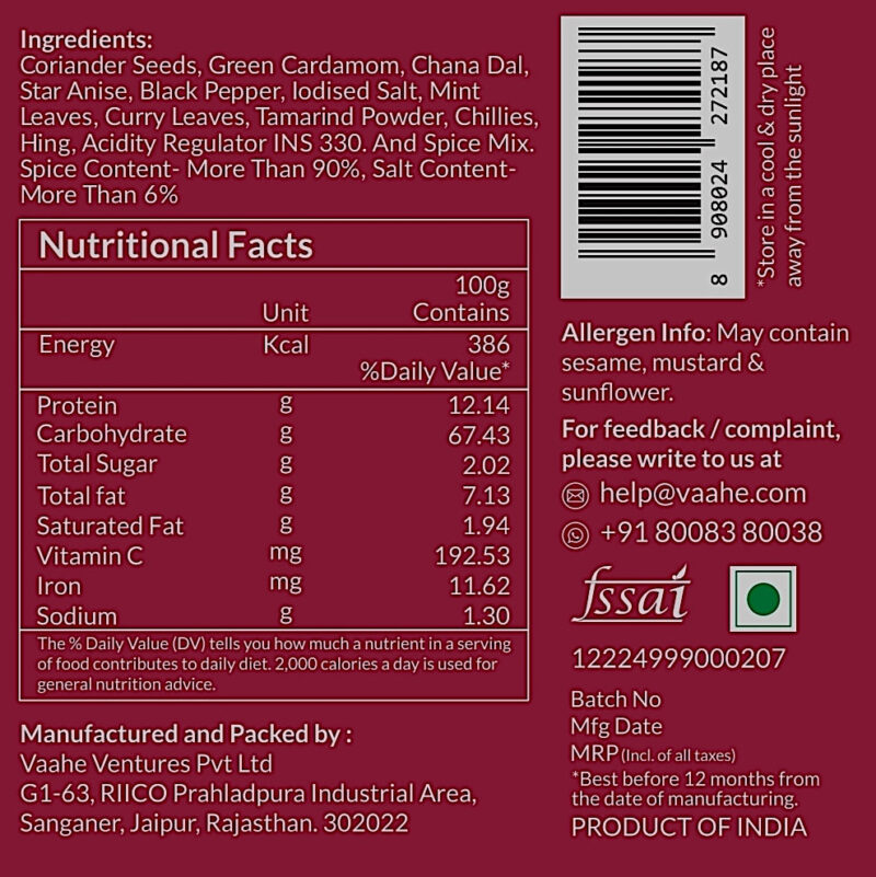 Vaahe Sambhar Masala - Image 6