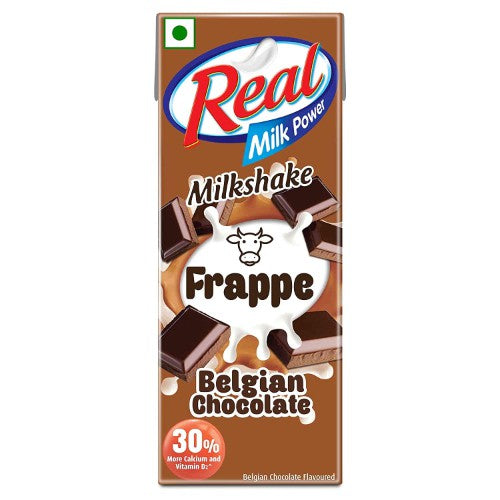 Real Milk Power Frappe Milkshake Belgian Chocolate, 180Ml