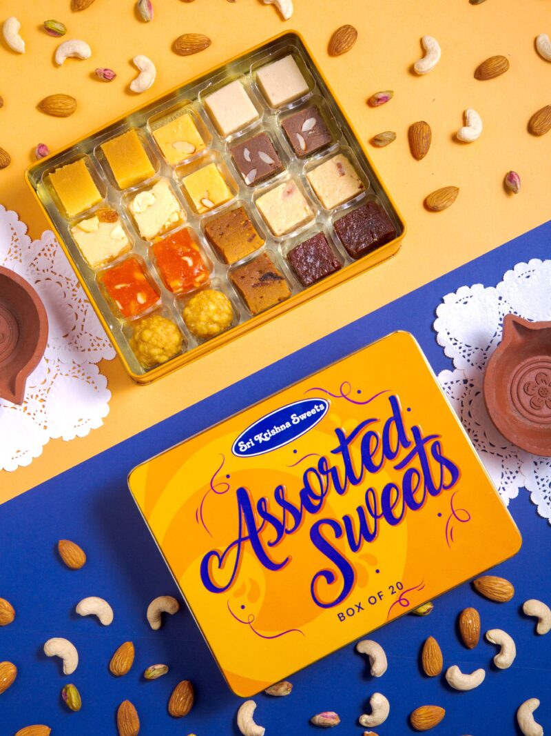 Sri Krishna Sweets Assorted Ghee Sweets (Pack of 20) - Image 3