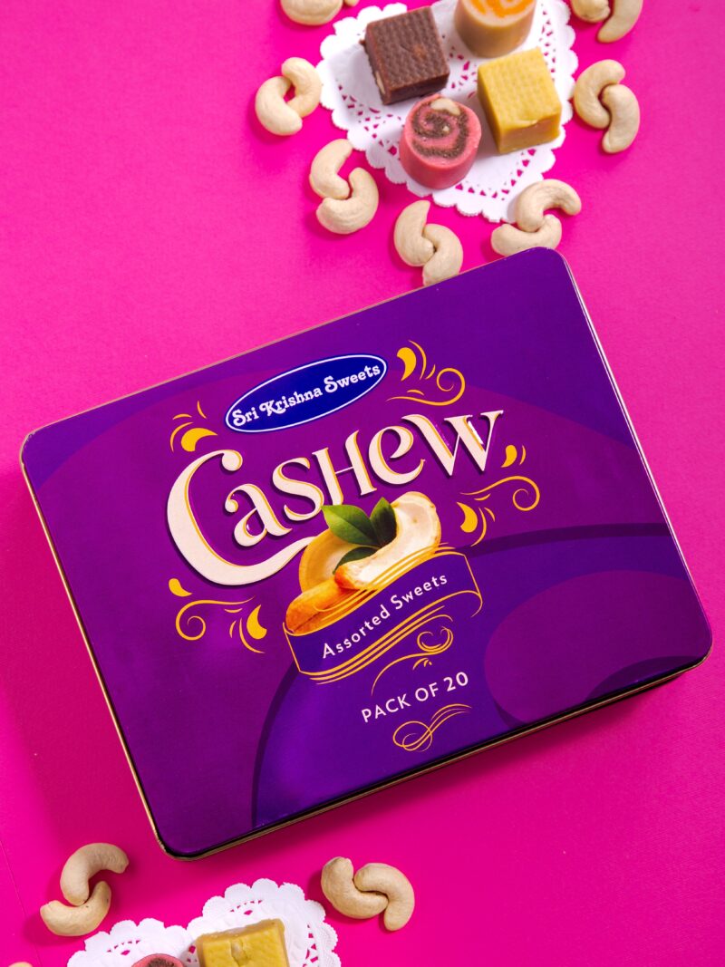 Sri Krishna Sweets Assorted Cashew Sweets (Pack of 20) - Image 5