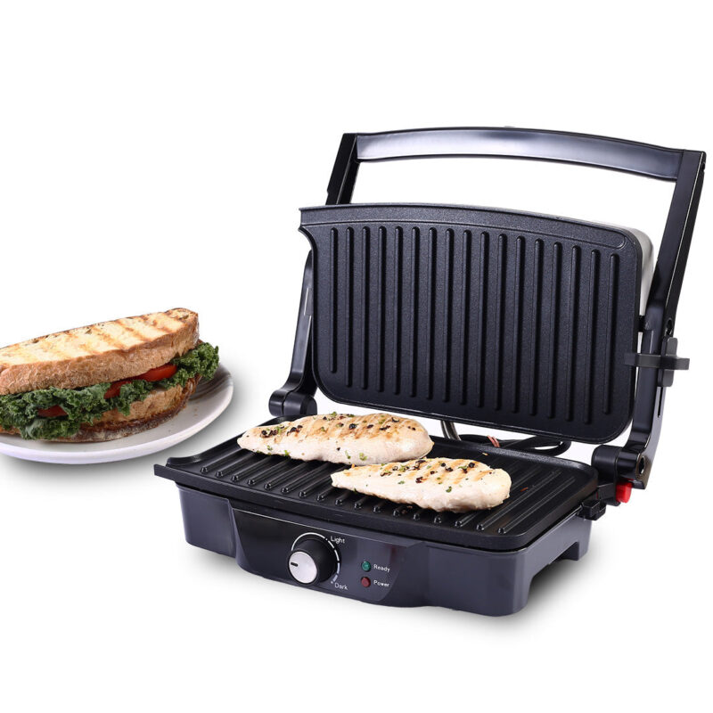 Sanjeev Kapoor Tandoor| Electric Contact Grill & Sandwich Maker |3-in-1 Appliance|1500 Watt|180 Degree Grilling|Cool Touch Handle|Auto Shut Off|LED Indicator|2 Year Warranty|Black & Silver - Image 8