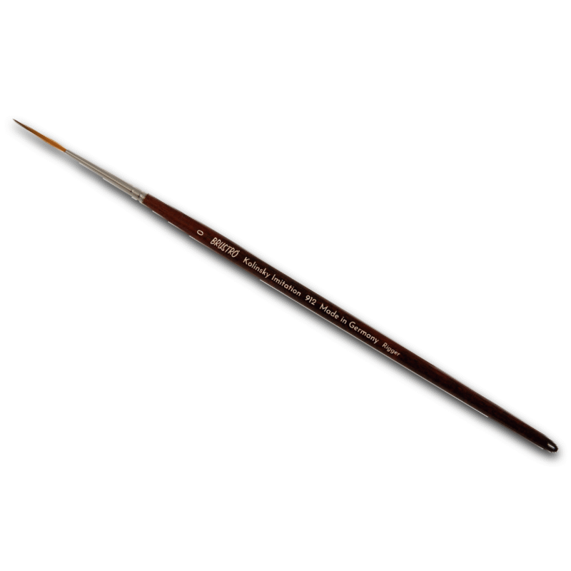 Brustro Kolinsky Imitation Watercolour Rigger Brush Size 0 - Image 2