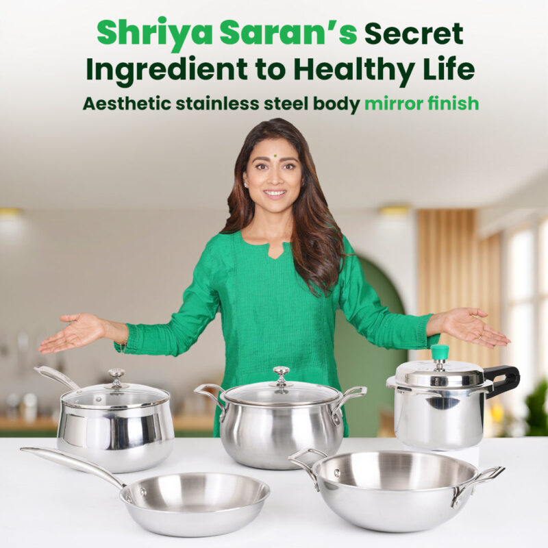 TurboCuk Tri-ply Stainless Steel Wok Kadai, Premium Quality, 3 Layer Thick Body, 100% Toxin-free, Non-stick, 1.3/3 L, 18/24 cm - Image 2