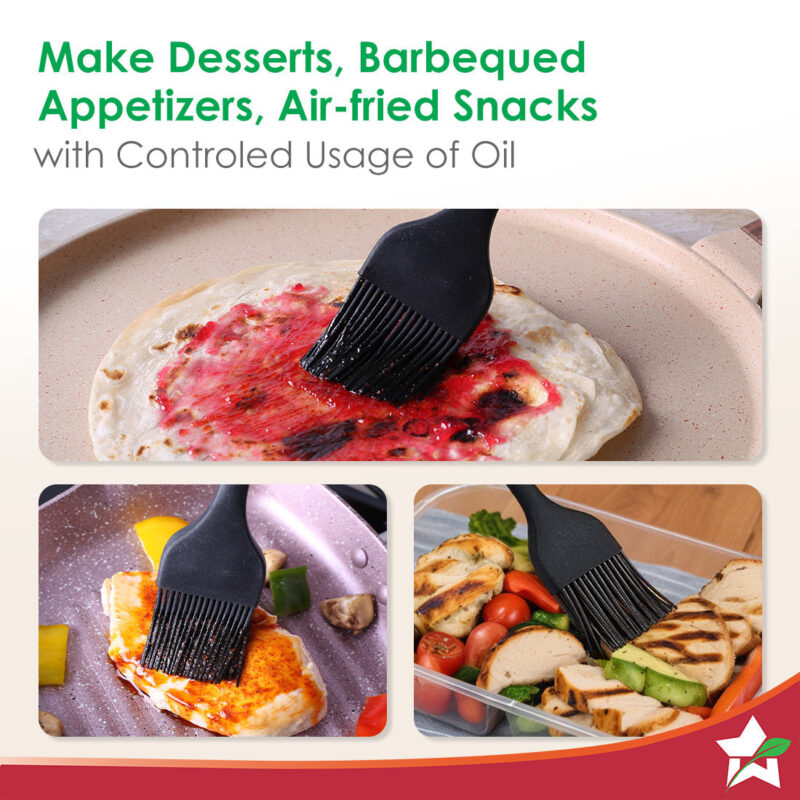 Waterstone Silicon Brush | Stainless Steel Core | High Holding Capacity for Sauces, Glazes, Butter, Oils, Marinades | Even Coverage | Basting for BBQ/Grilling, Tandoor, Cooking, Baking - Image 3