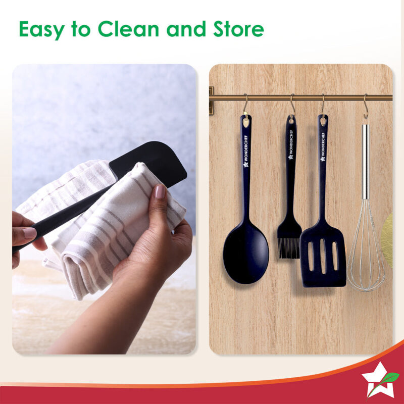Waterstone Silicon Spatula | Stainless Steel Core | Food Grade Silicone | Unique Angle | Use for Flipping, Turning, Scrapping, Mixing | Non-stick, Flexible, Heat Resistant, Stylish Design - Image 5