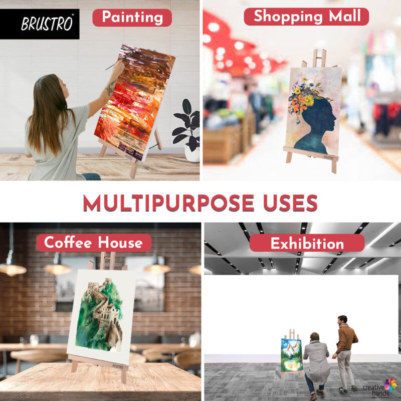 Brustro Artists' Tabletop A-Frame Wooden Easel 20 - Image 4