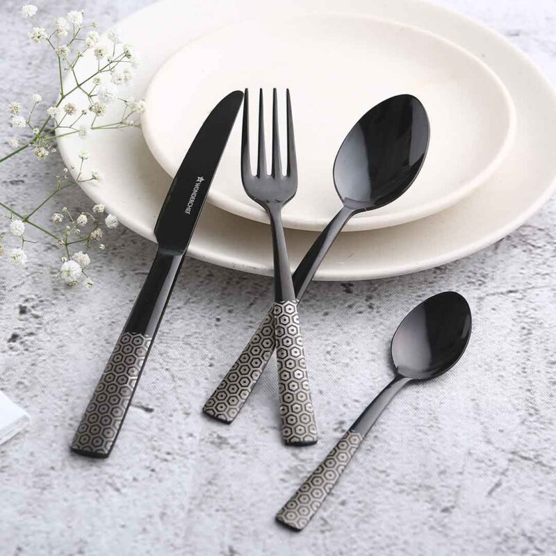 Roma Dinner Spoon - Black - Set of 6pcs - Image 5