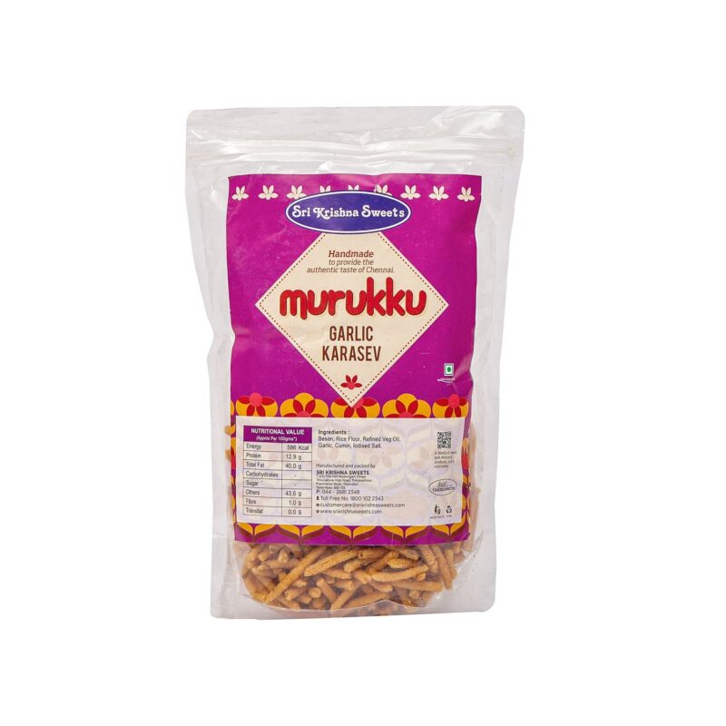 Sri Krishna Sweets Garlic Karasev 250Gm - Image 2