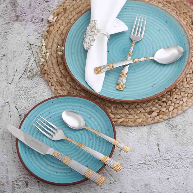 Roma Cultery Gift Set - Gold Plated - Set of 24 - Image 3