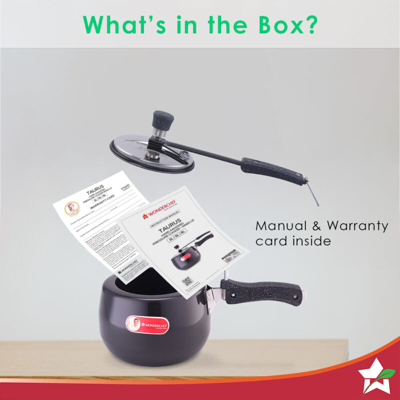 Taurus Hard Anodized 3L Inner Lid Pressure Cooker | Soft Touch Handles for Durability   Induction Friendly | Black - Image 5