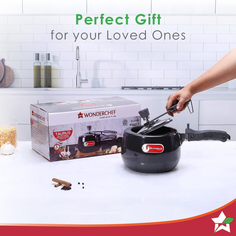 Taurus Hard Anodized 3L Inner Lid Pressure Cooker | Soft Touch Handles for Durability   Induction Friendly | Black - Image 6