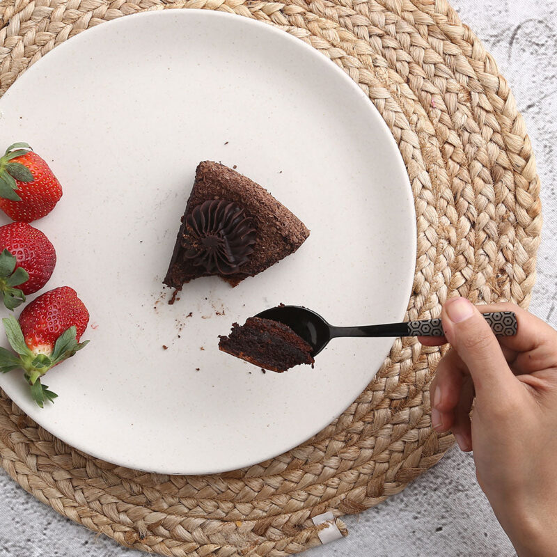 Roma Tea Spoon - Black - Set of 6pcs - Image 2